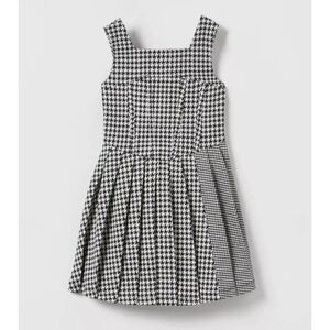 Zara Girls Houndstooth Pinafore Dress